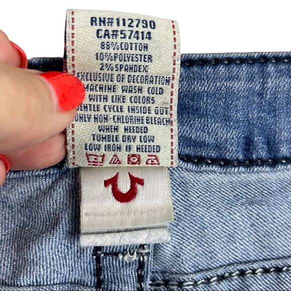 True Religion Straight Leg Light Wash Jeans 27 - Picture 11 of 14